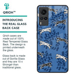 Blue Cheetah Glass Case for Vivo X60