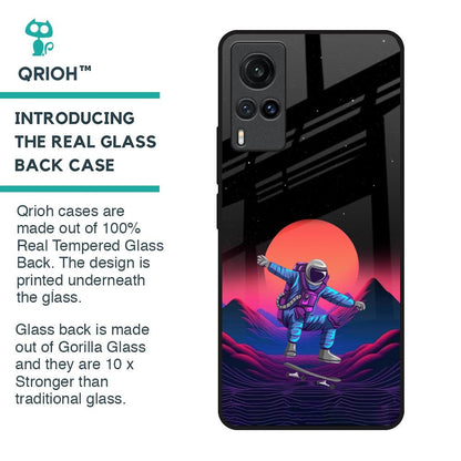 Retro Astronaut Glass Case for Vivo X60