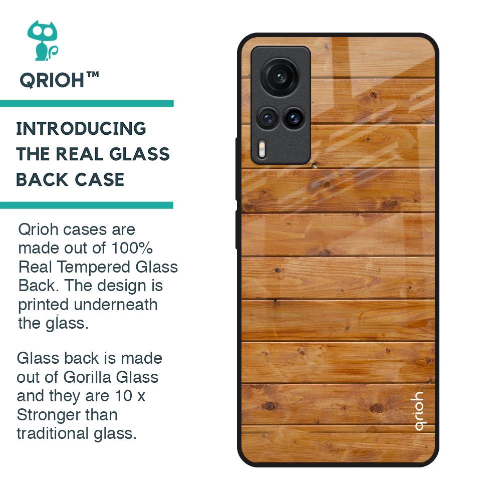 Timberwood Glass Case for Vivo X60