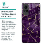 Geometric Purple Glass Case For Vivo X60