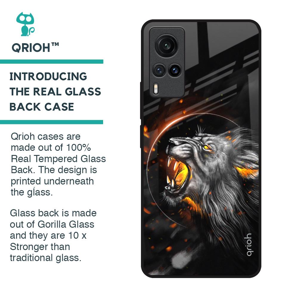 Aggressive Lion Glass Case for Vivo X60