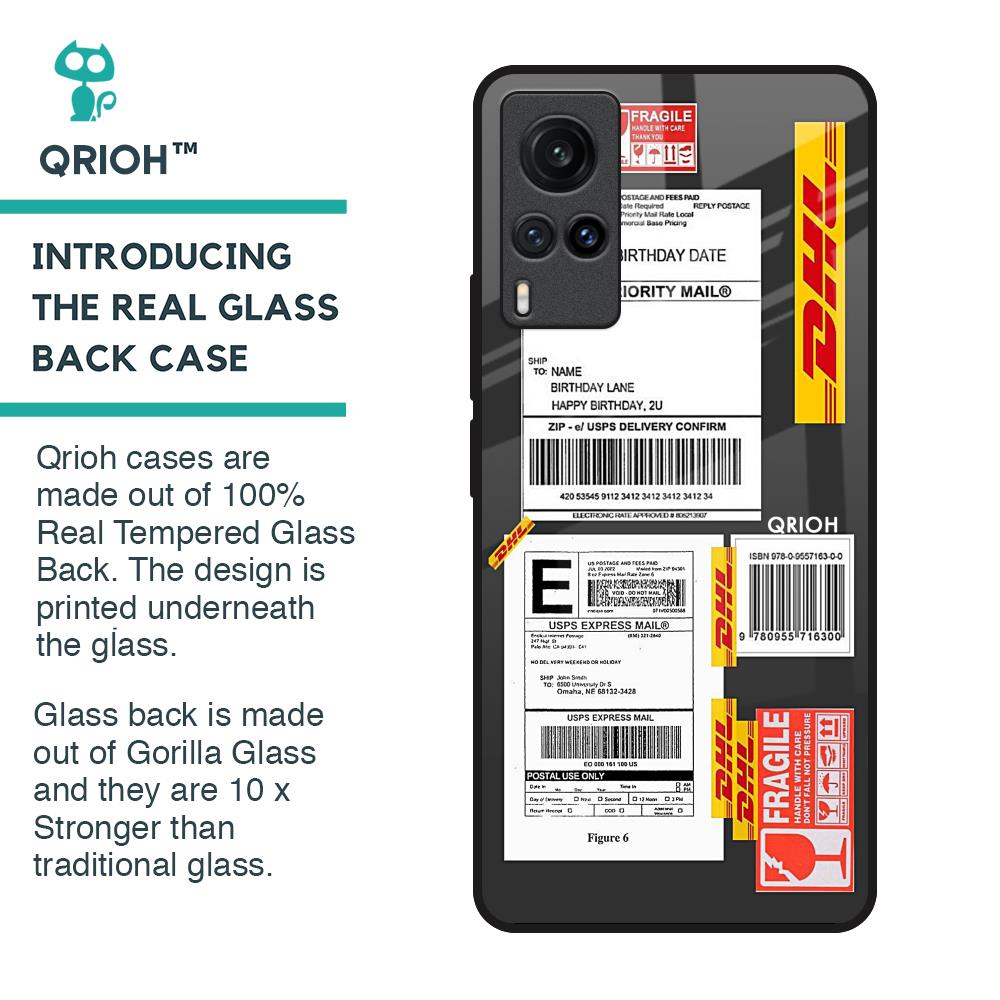 Cool Barcode Label Glass Case For Vivo X60