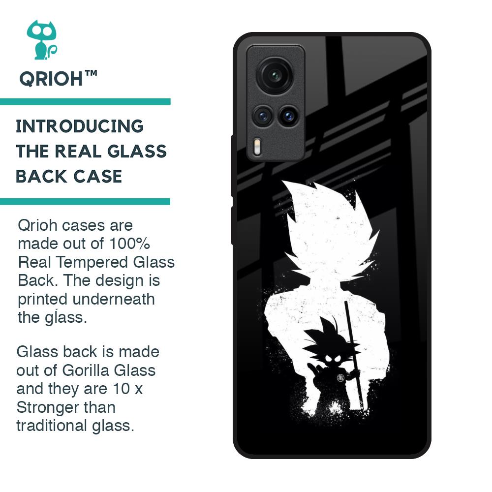 Monochrome Goku Glass Case for Vivo X60