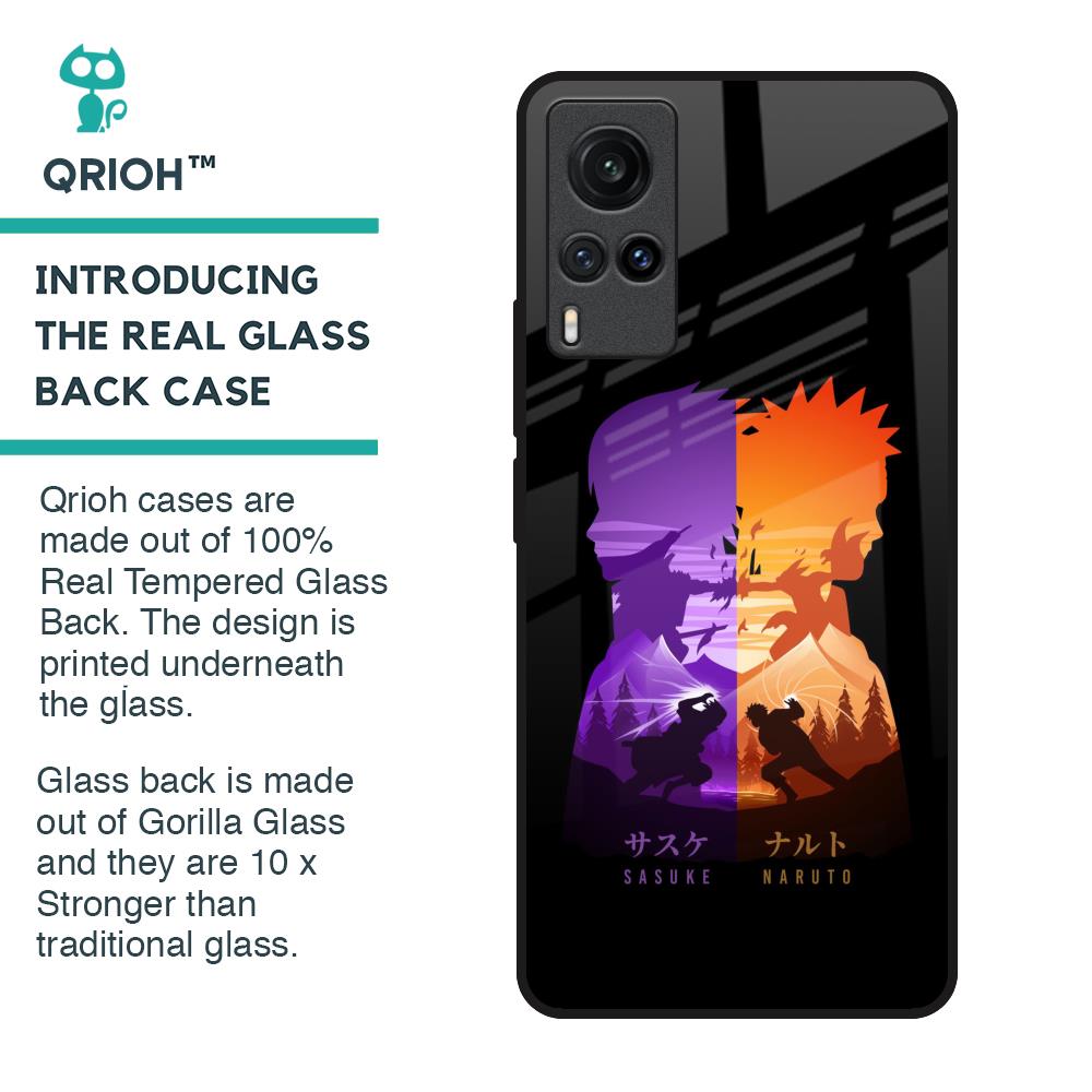 Minimalist Anime Glass Case for Vivo X60