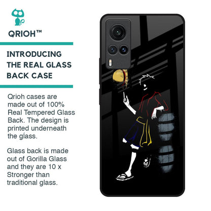 Luffy Line Art Glass Case for Vivo X60