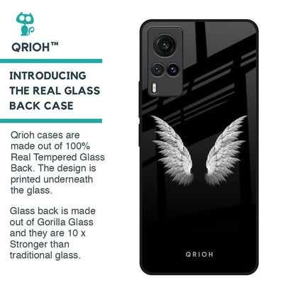 White Angel Wings Glass Case for Vivo X60