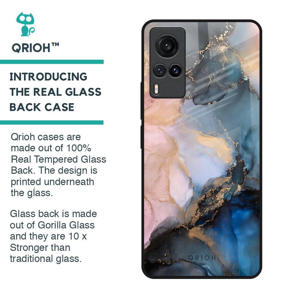 Marble Ink Abstract Glass Case for Vivo X60