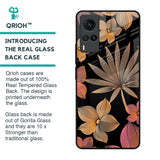 Lines Pattern Flowers Glass Case for Vivo X60