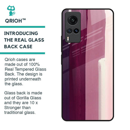 Brush Stroke Art Glass Case for Vivo X60