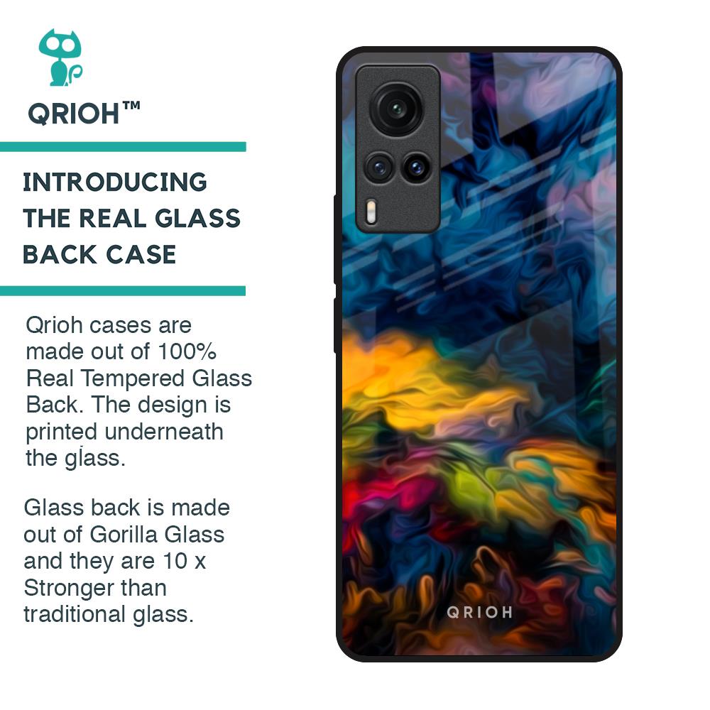 Multicolor Oil Painting Glass Case for Vivo X60