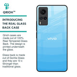 Wavy Blue Pattern Glass Case for Vivo X60