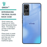Vibrant Blue Texture Glass Case for Vivo X60