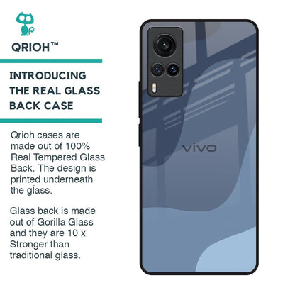 Navy Blue Ombre Glass Case for Vivo X60