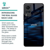 Blue Rough Abstract Glass Case for Vivo X60