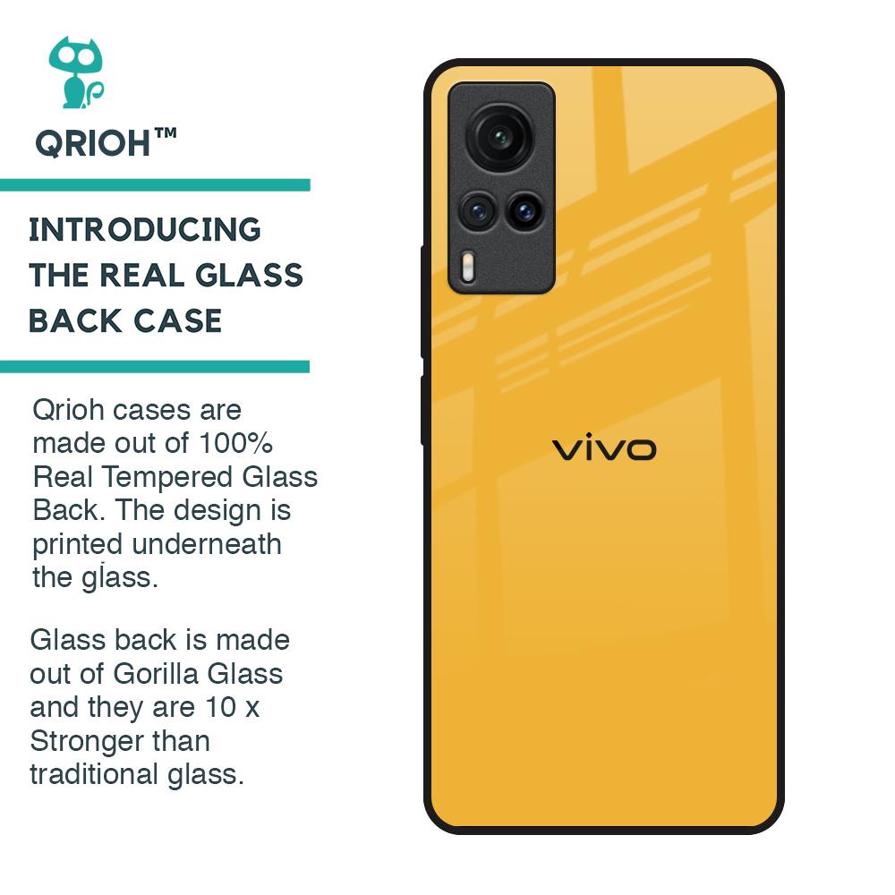 Fluorescent Yellow Glass case for Vivo X60