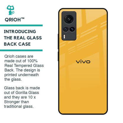 Fluorescent Yellow Glass case for Vivo X60
