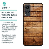 Wooden Planks Glass Case for Vivo X60