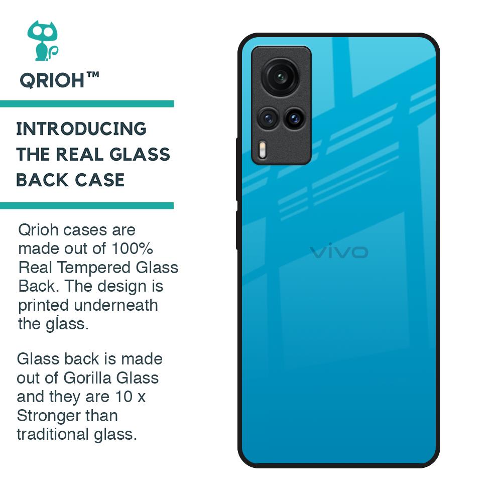 Blue Aqua Glass Case for Vivo X60