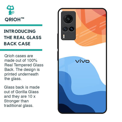 Wavy Color Pattern Glass Case for Vivo X60