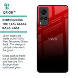 Maroon Faded Glass Case for Vivo X60