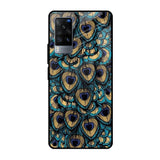 Peacock Feathers Vivo X60 Glass Cases & Covers Online
