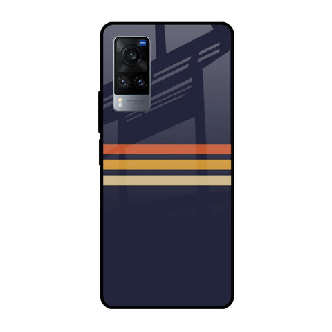 Tricolor Stripes Vivo X60 Glass Cases & Covers Online