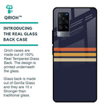 Tricolor Stripes Glass Case For Vivo X60