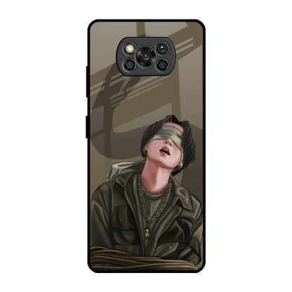 Blind Fold Poco X3 Pro Glass Back Cover Online