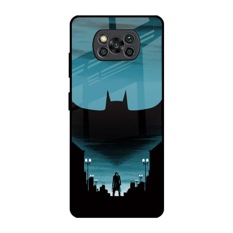 Cyan Bat Poco X3 Pro Glass Back Cover Online
