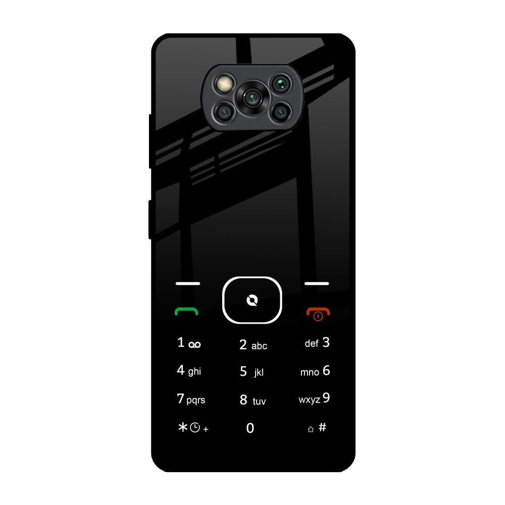 Classic Keypad Pattern Poco X3 Pro Glass Back Cover Online