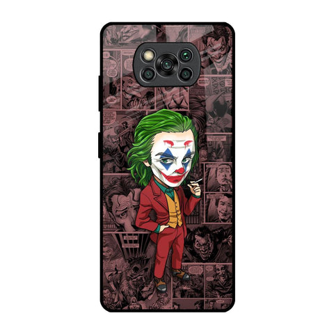 Joker Cartoon Poco X3 Pro Glass Back Cover Online