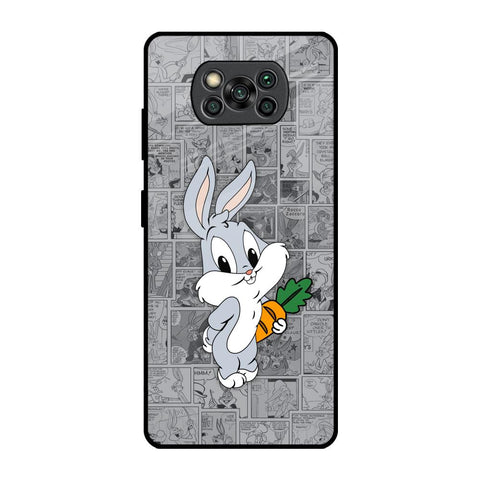 Cute Baby Bunny Poco X3 Pro Glass Back Cover Online