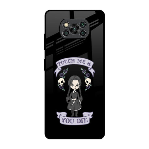 Touch Me & You Die Poco X3 Pro Glass Back Cover Online