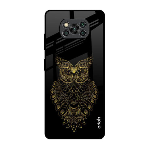 Golden Owl Poco X3 Pro Glass Back Cover Online