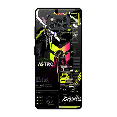 Astro Glitch Poco X3 Pro Glass Back Cover Online