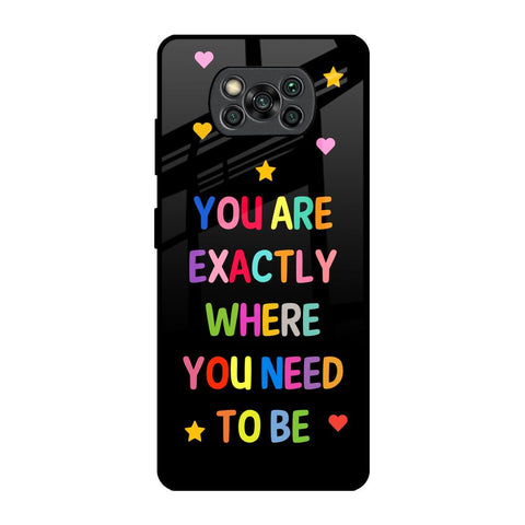 Magical Words Poco X3 Pro Glass Back Cover Online