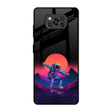 Retro Astronaut Poco X3 Pro Glass Back Cover Online