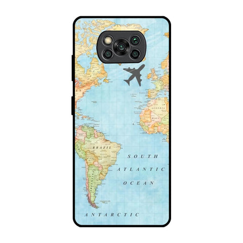 Travel Map Poco X3 Pro Glass Back Cover Online