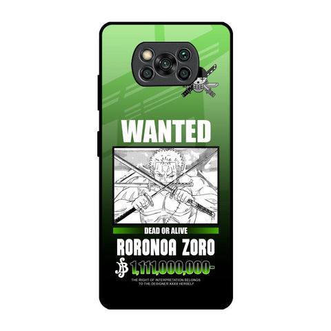 Zoro Wanted Poco X3 Pro Glass Back Cover Online