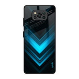 Vertical Blue Arrow Poco X3 Pro Glass Back Cover Online