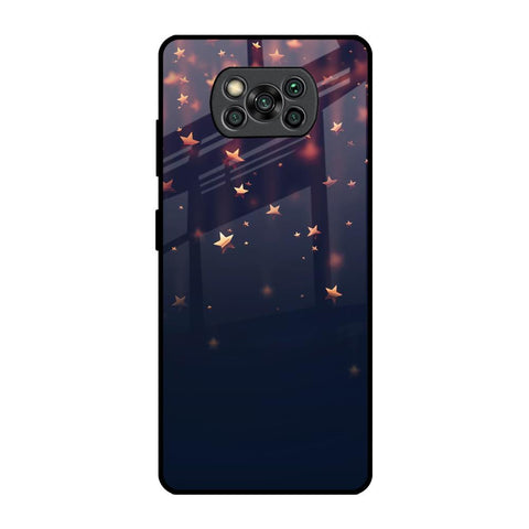 Falling Stars Poco X3 Pro Glass Back Cover Online