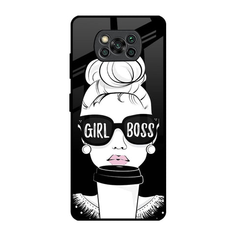 Girl Boss Poco X3 Pro Glass Back Cover Online