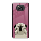 Funny Pug Face Poco X3 Pro Glass Back Cover Online