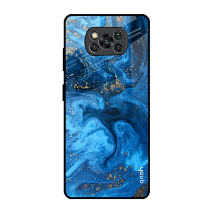 Gold Sprinkle Poco X3 Pro Glass Back Cover Online