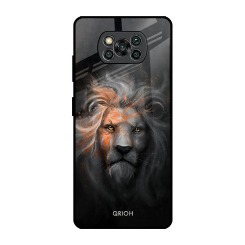 Devil Lion Poco X3 Pro Glass Back Cover Online