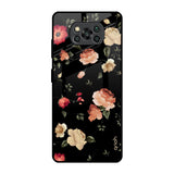 Black Spring Floral Poco X3 Pro Glass Back Cover Online