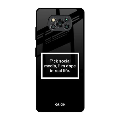 Dope In Life Poco X3 Pro Glass Back Cover Online