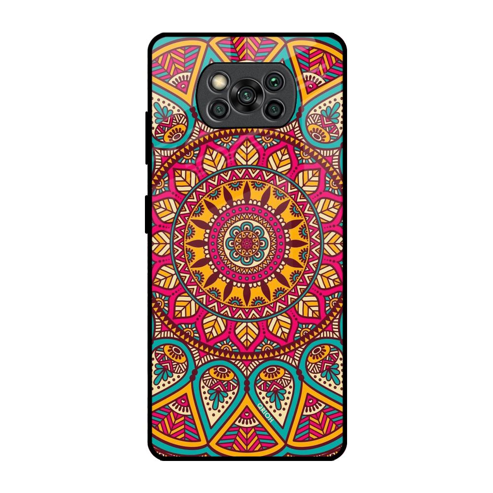 Elegant Mandala Poco X3 Pro Glass Back Cover Online