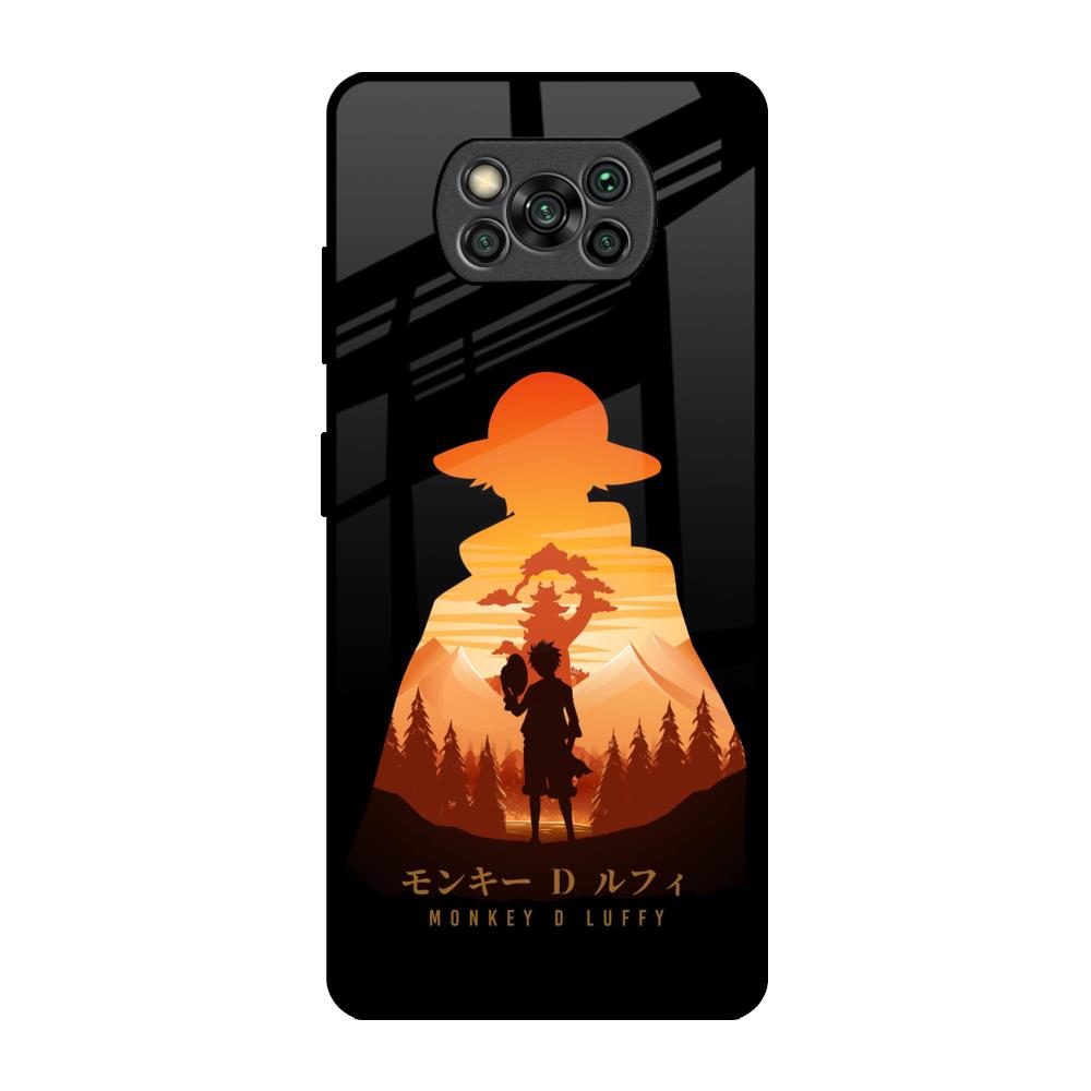 Luffy One Piece Poco X3 Pro Glass Back Cover Online
