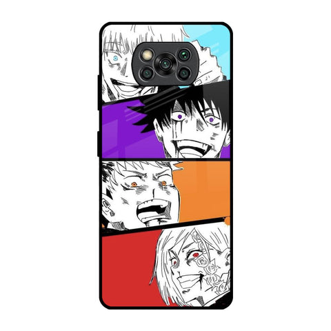 Anime Sketch Poco X3 Pro Glass Back Cover Online